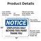 Signmission Employees Only Beyond This Point Thank You OSHA Notice Sign, Aluminum, 14in W x 10in L, 2PK OS-2PACK-NS-A-1014-L-11989 - alternate 2